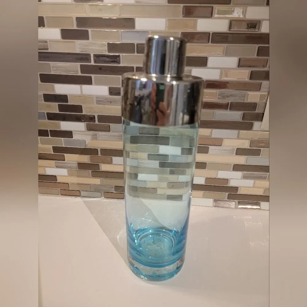 Z Gallerie Cocktail Shaker Blue Column